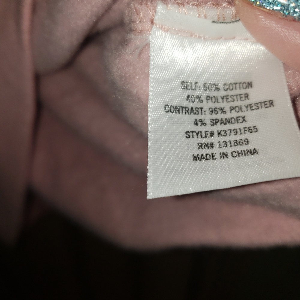 Misses sz M Alya Pink sweater shirt Cute Style Laces up EUC - Picture 3 of 5